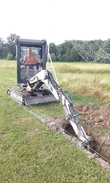 Kabelgraben f. Flutlicht