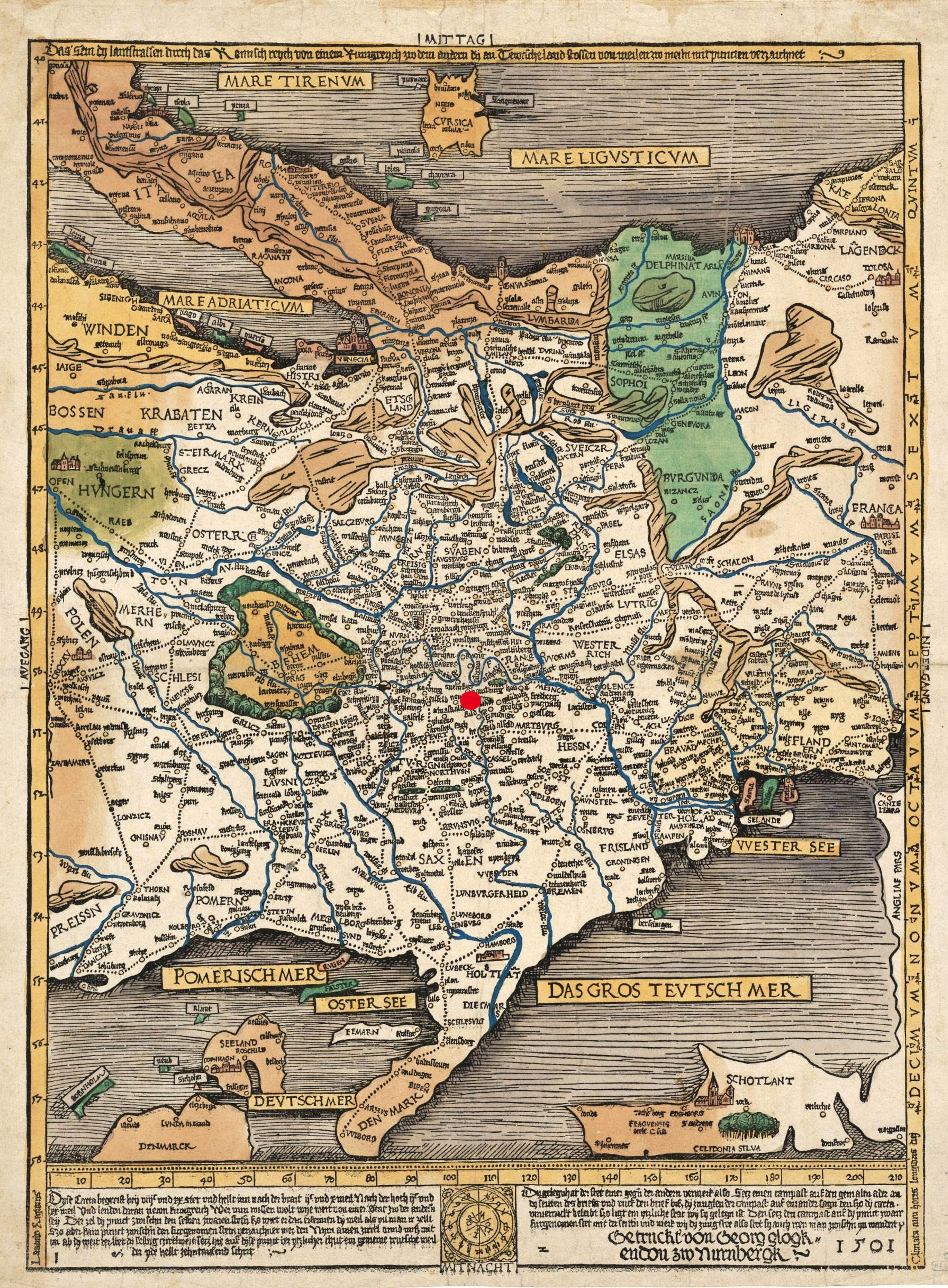 Landkarte Europa 1501