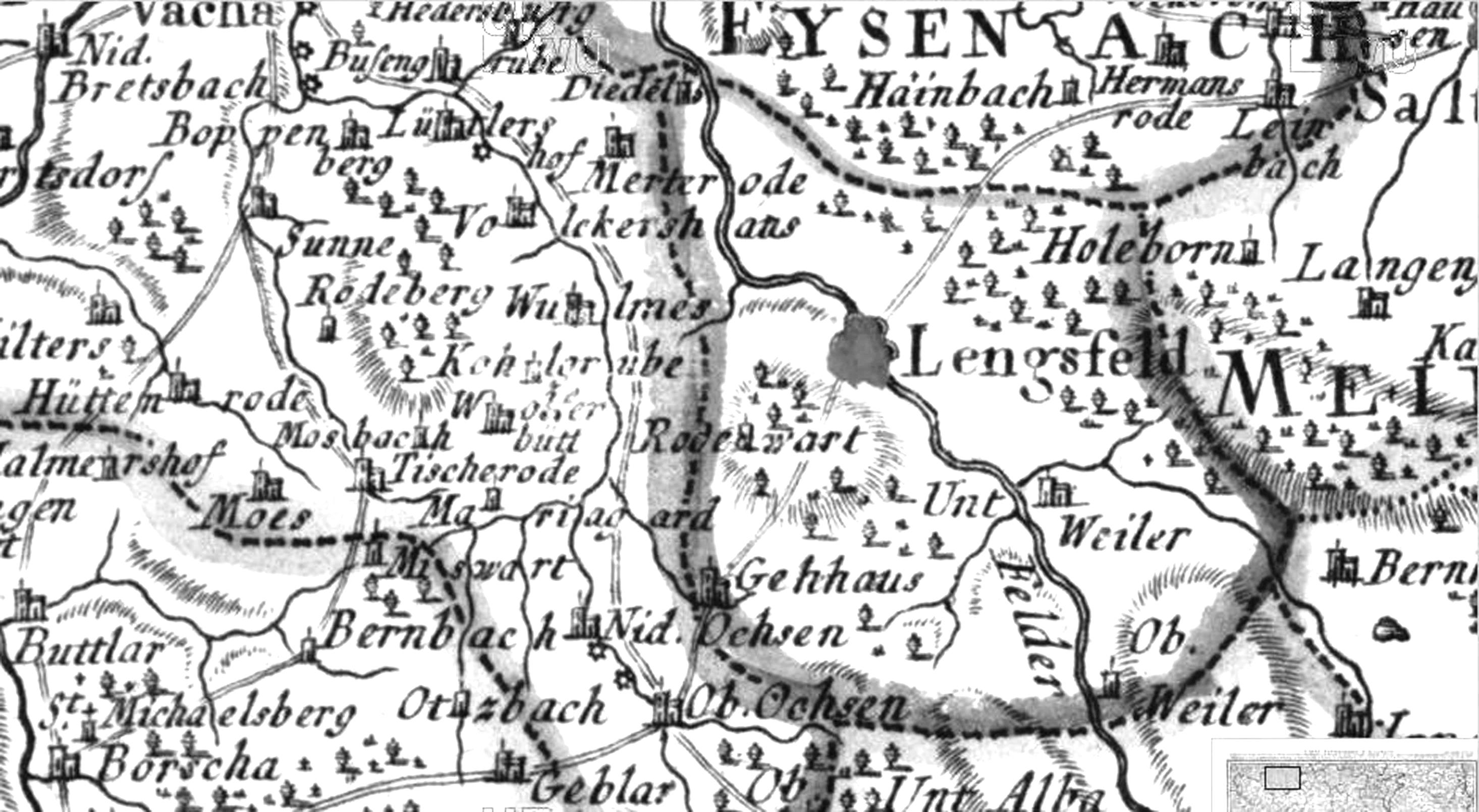 Landkarte Lengsfeld 1783