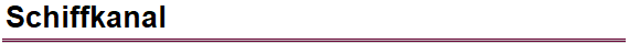 Schiffkanal