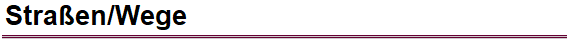 Stra�en/Wege