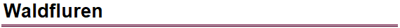 Waldfluren