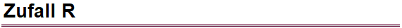 Zufall R
