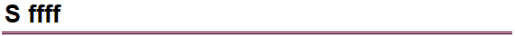 S ffff