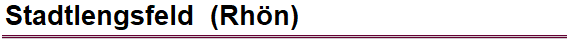 Stadtlengsfeld  (Rh�n)