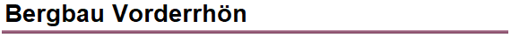 Bergbau Vorderrh�n