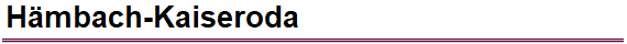 H�mbach-Kaiseroda